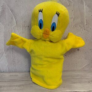 Tweety Bird Looney Tunes Warner Bros Vintage 1994 Plush Hand Puppet (SKU: 154TO)